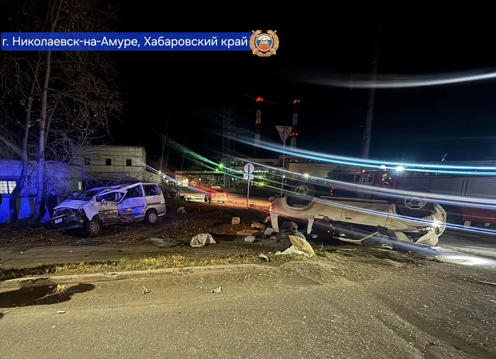 На месте ДТП ГАИ по Хабаровскому краю